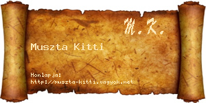 Muszta Kitti névjegykártya
